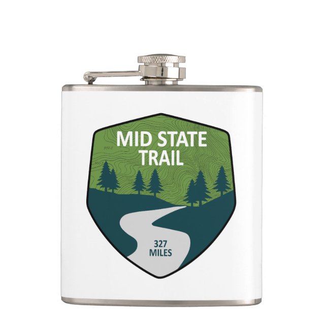 Mid State Trail Pennsylvania Flask (Front)