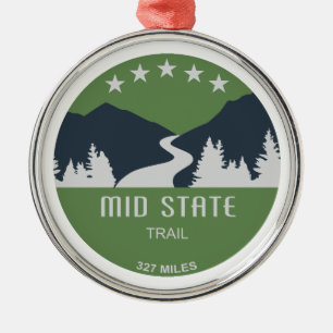 Mid State Trail Pennsylvania Metal Ornament