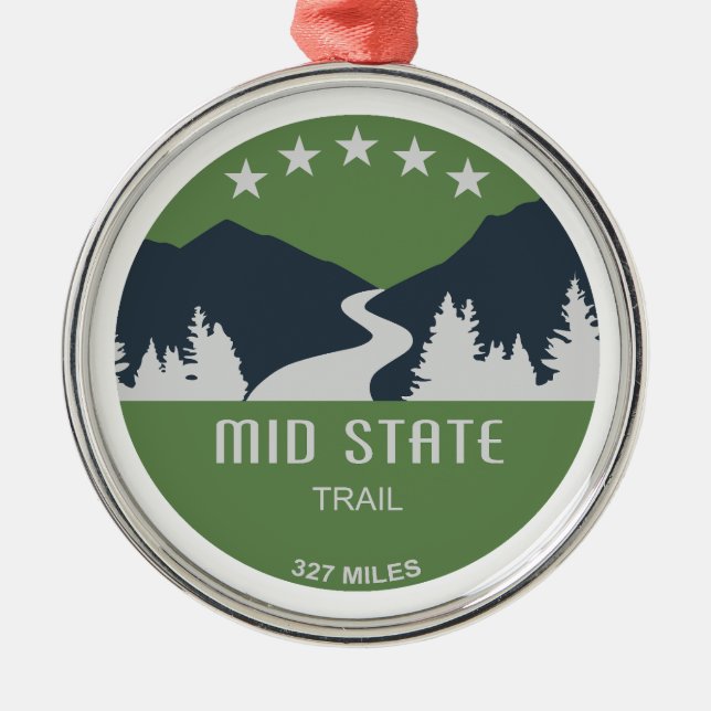 Mid State Trail Pennsylvania Metal Ornament (Front)