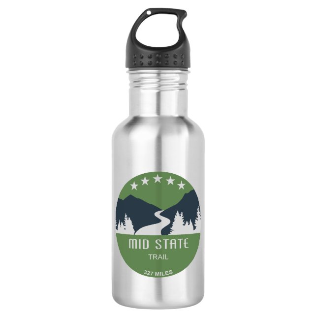 Mid State Trail Pennsylvania Stainless Steel Water Bottle (Front)