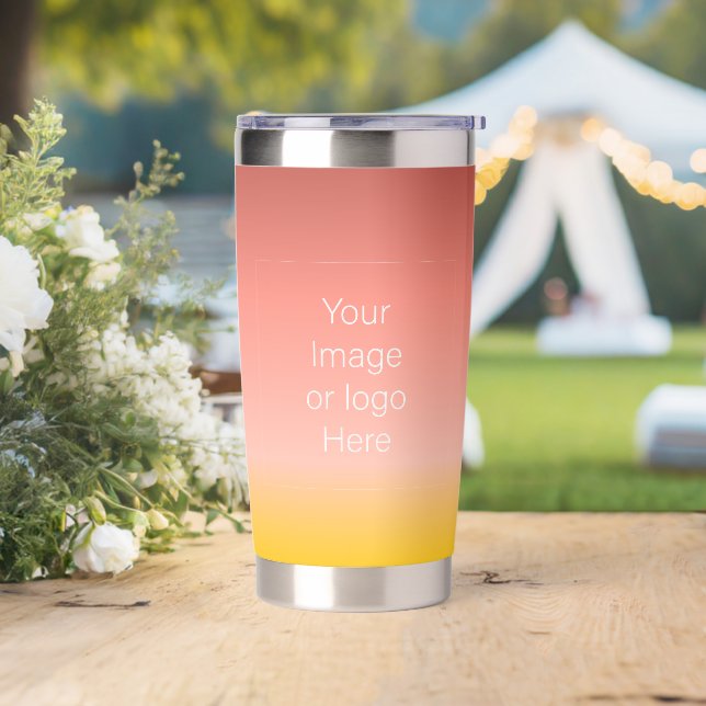 Mid Summer Day Gradient Personalize With Logo Insulated Tumbler (Wedding)