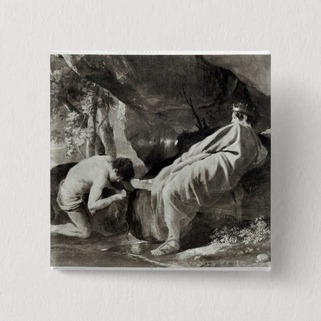 Midas at the source of the River Pactolus Button (Front)