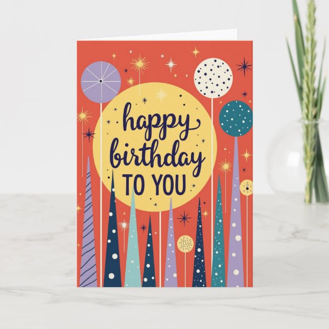 Midcentury Birthday Card (Front)