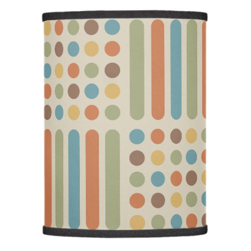 Midcentury Circles Lines Multicolored 1 Lamp Shade