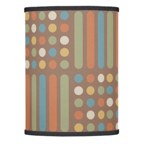 Midcentury Circles Lines Multicolored 2 Lamp Shade