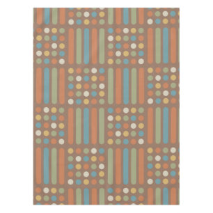 Midcentury Circles Lines Multicolored 2 Tablecloth