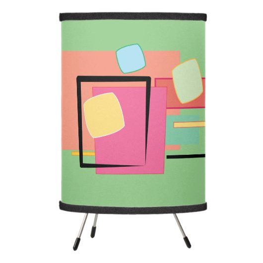 Midcentury Cocktail Pastel on Celery Green - Lamp (Left)