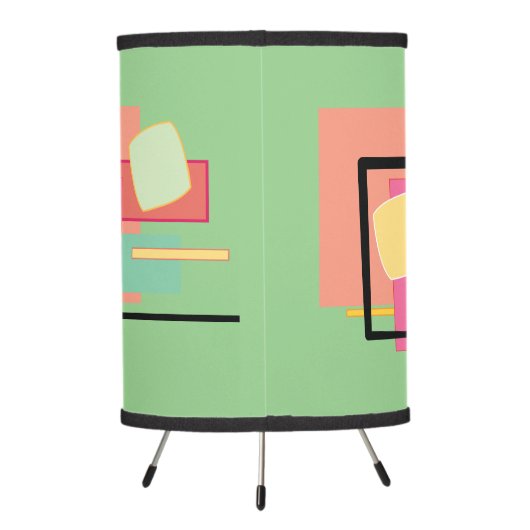 Midcentury Cocktail Pastel on Celery Green - Lamp (Back)