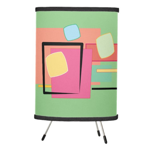 Midcentury Cocktail Pastel on Celery Green - Lamp (Right)