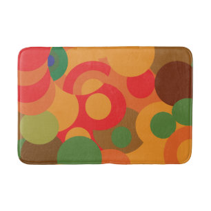 Midcentury Colorful Retro pattern Bath Mat
