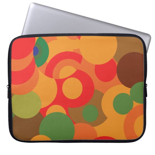 Midcentury colorful retro pattern laptop sleeve