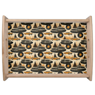 Midcentury Diner Holiday Hosting Scene Serving Tray