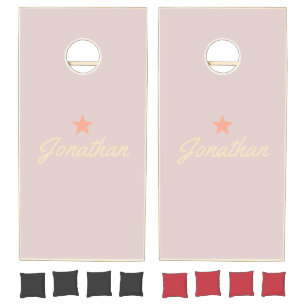 MidCentury Lavender Kiss Vintage PK Star Signature Cornhole Set