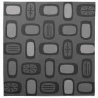 Midcentury MCM Rounded Rectangles Ash Gray