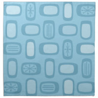 Midcentury MCM Rounded Rectangles Baby Blue