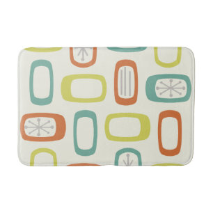 Midcentury MCM Rounded Rectangles Bath Mat