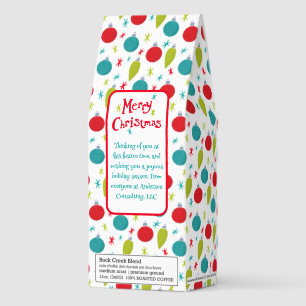 Midcentury Merry Custom Message Christmas Roasted Coffee