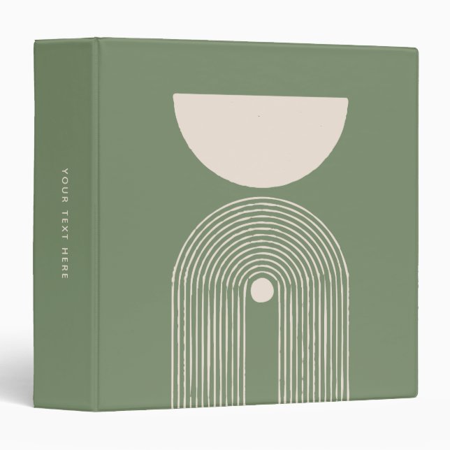 Midcentury Minimal Arch Balance II 3 Ring Binder (Front/Spine)