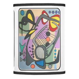 'MidCentury Mod Spider Song' painting on a Lamp Shade