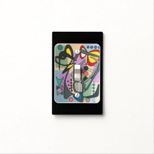 'MidCentury Mod Spider Song' painting on a Light Switch Cover