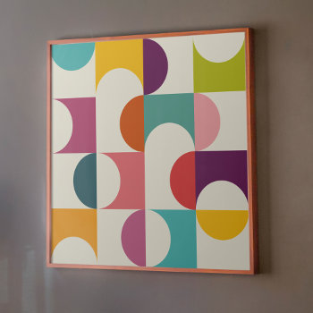 Midcentury Modern Abstract Geometric Print by Delfuneum at Zazzle