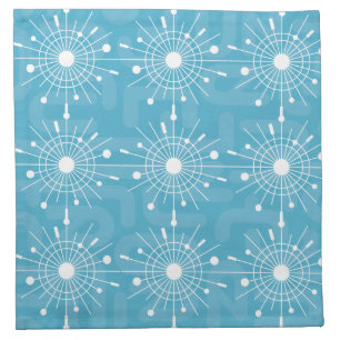 MidCentury Modern Atomic Sputnik Snowflake MOD Napkin