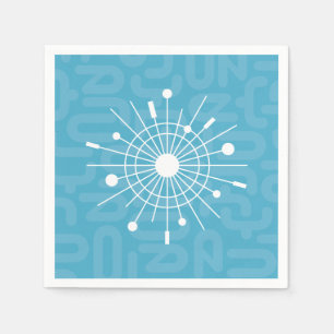 MidCentury Modern Atomic Sputnik Snowflake MOD Napkins