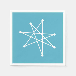 Midcentury Modern Christmas Atomic MCM MOD Star  N Napkins