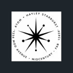 Midcentury Modern Christmas Atomic Starburst Star Rubber Stamp<br><div class="desc">Show everyone your Mid Century modern vibe with this "Atomic Molecule Star" - so MCM - yet timeless. See other of my Mid-Century Modern stamps in the Mid-Century Modern section in my store. BTW - Feel free to ask for my help if you run into some sizing problems. Always glad...</div>