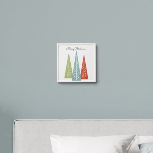 Midcentury Modern Christmas Trees Red Green Blue Peel And Stick Photo Tile