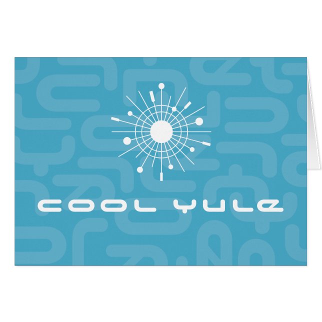 Midcentury Modern Cool Yule Retro Christmas MOD Cards (Front Horizontal)