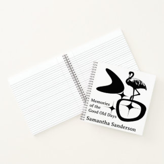 MidCentury Modern Flamingo Atomic Retro Custom Notebook