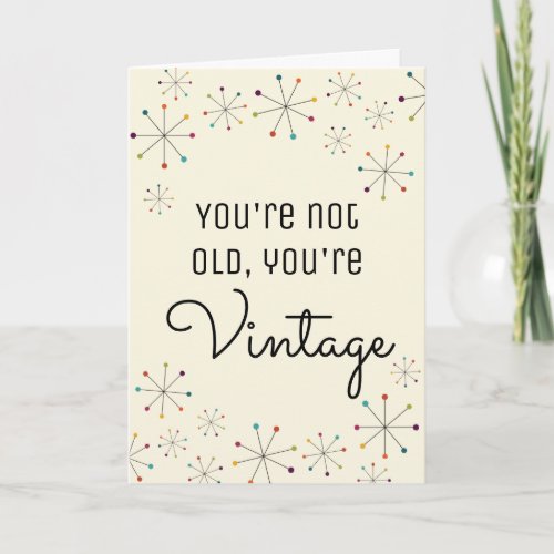 Midcentury Modern Funny Vintage Birthday