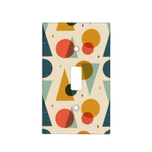 Midcentury Modern Geometric Light Switch Cover