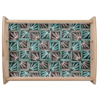 Midcentury Modern Geometric Petals Serving Tray