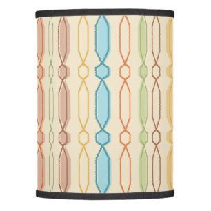 Midcentury Modern Hexagon Columns Colorful Lamp Shade