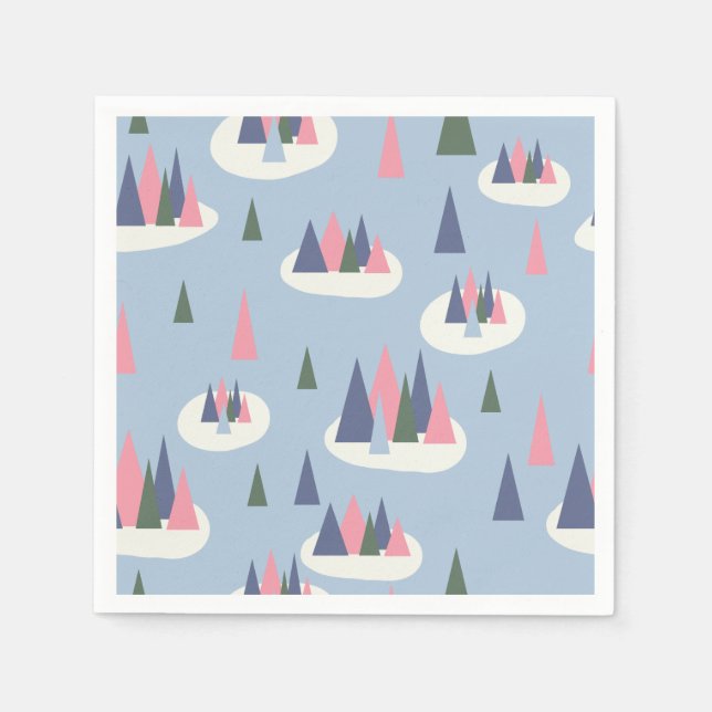 Midcentury Modern Holiday Napkins (Front)