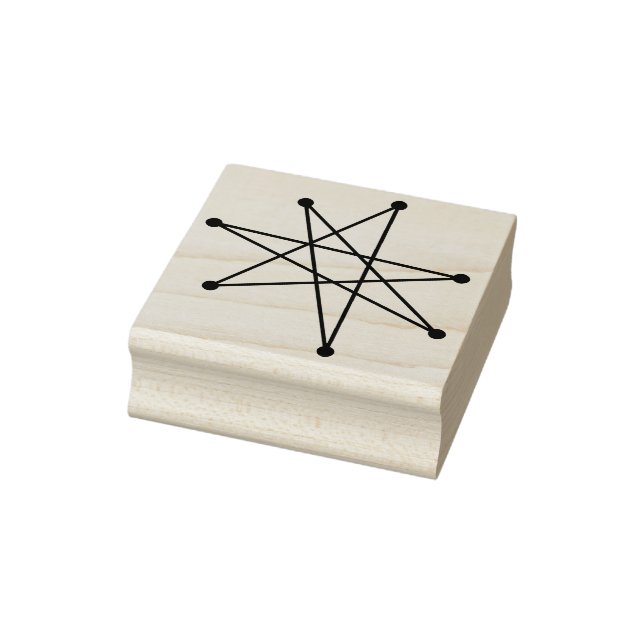 Midcentury Modern Minimalist Atomic Starburst Star Rubber Stamp (Stamp)