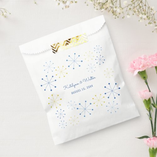 Midcentury Modern Retro Vintage Style Wedding Favor Bag