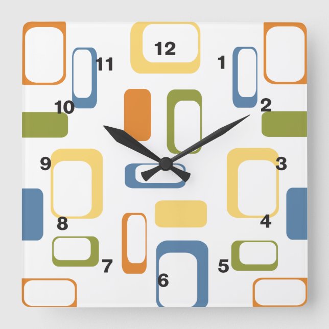 Midcentury Modern shapes clock (Front)
