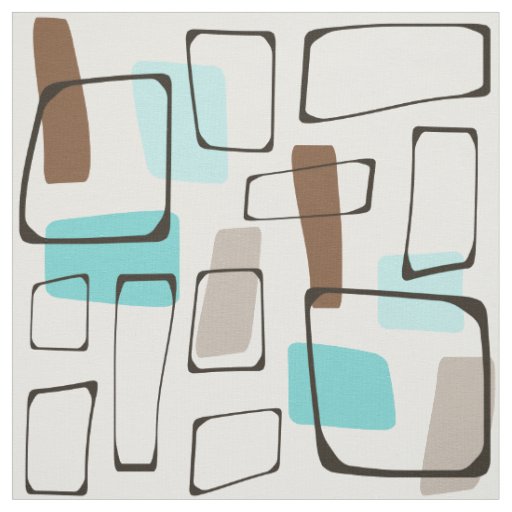Midcentury Modern Shapes Fabric
