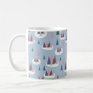 Midcentury Modern Snowy Tree Coffee Mug