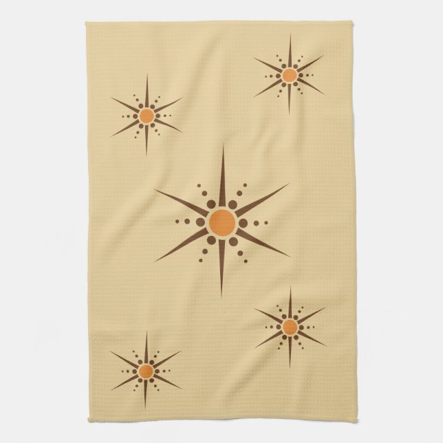 Midcentury modern starburst towel (Vertical)