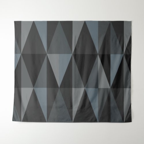 MidCentury Modern Triangles Dark Slate Tapestry
