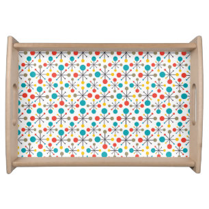 MidCentury Modern Vintage Retro Abstract Art Serving Tray