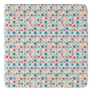 MidCentury Modern Vintage Retro Abstract Art Trivet