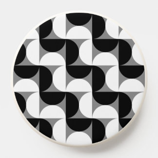 Midcentury Pattern Bowls Black White PopSocket