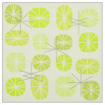 Midcentury Pattern Oblongs Chartreuse Fabric