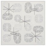 Midcentury Pattern Oblongs Light Gray Fabric