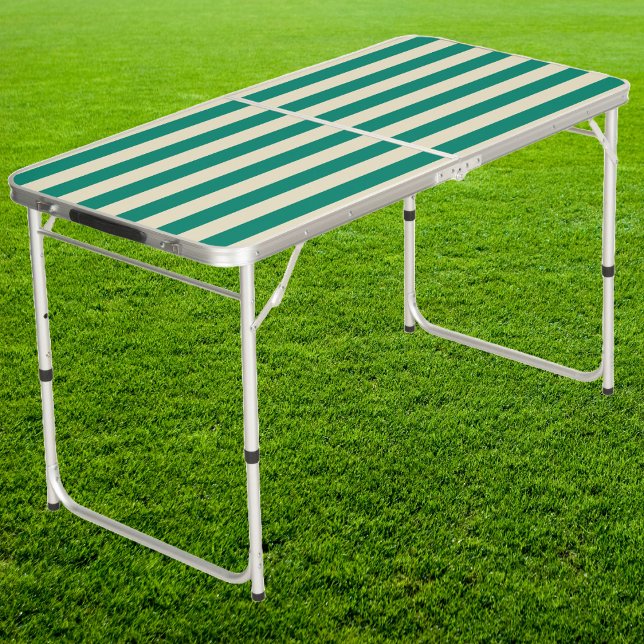 MidCentury PoloStriping Aqua Beach Breeze Tailgate Beer Pong Table (Creator Uploaded)